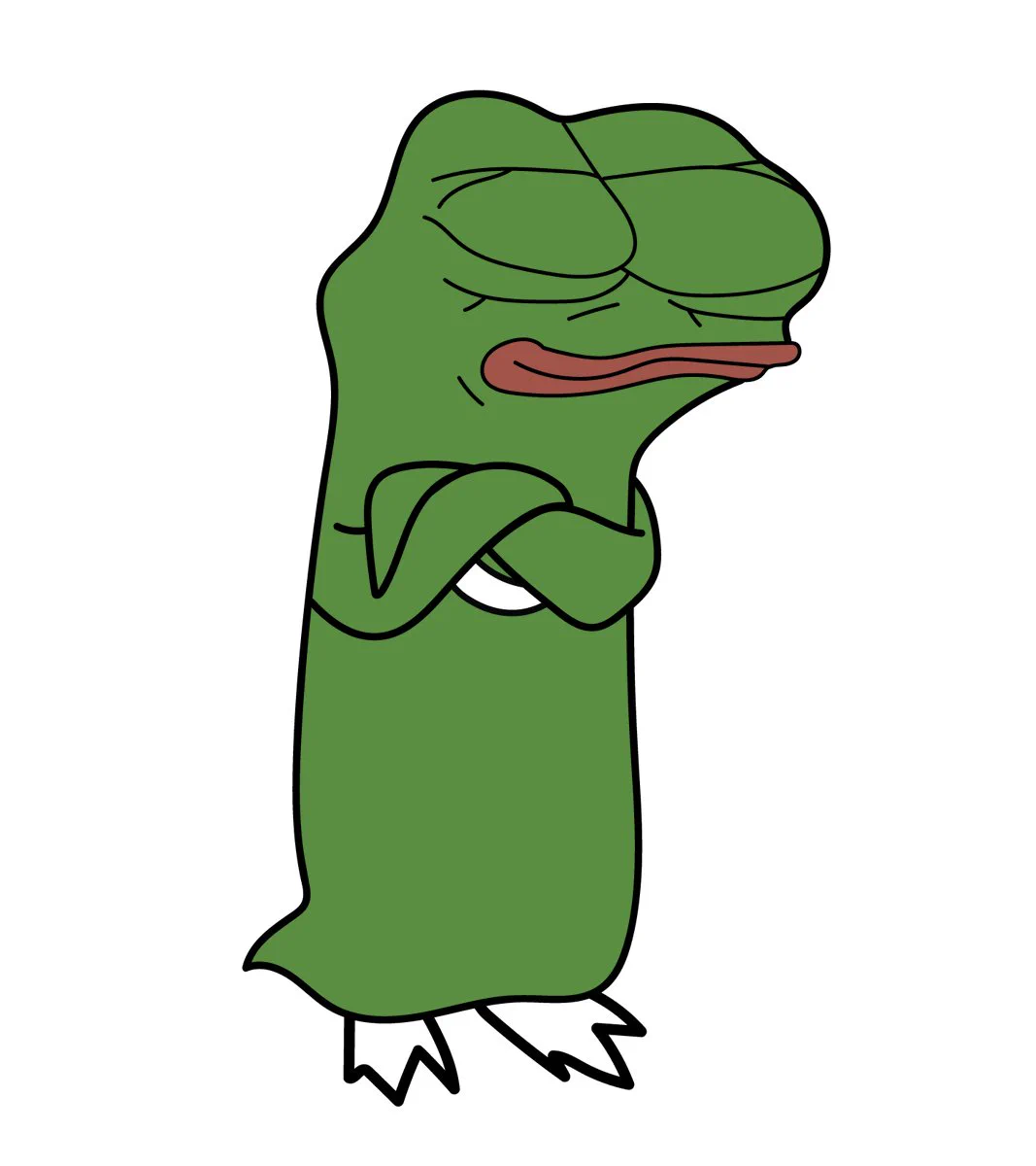 Original green smolting character with folded arms from Inversebrah’s request